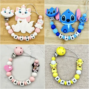 Personalized Baby Silicone Pacifier Clips