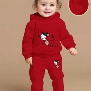 Fleece - Casual Sports Pants And Hoodie Set