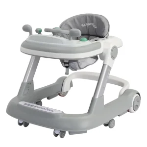 UBRAVOO 2 in 1 Foldable Push Walker with Detachable Feeding and Music Trays