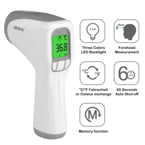 2-in-1 Accuracy Infrared Thermometer With Fever Alarm & LCD Display Accurate Readings