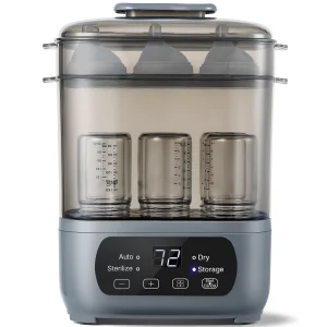 4-in-1 72H 99.99% Germ-free 6 Bottle Sterilizer, Dryer, Storage & Accessories