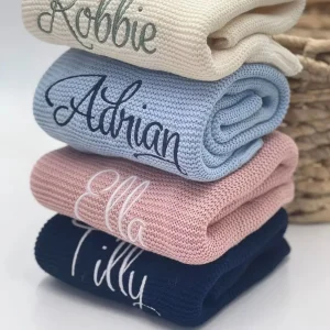Embroidered Personalized Baby Blanket