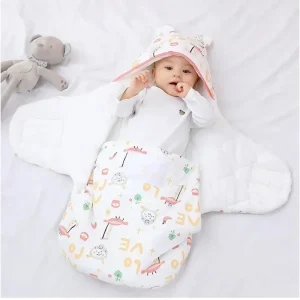 Newborn Swaddling and Sleeping Bags Made of Pure Cotton